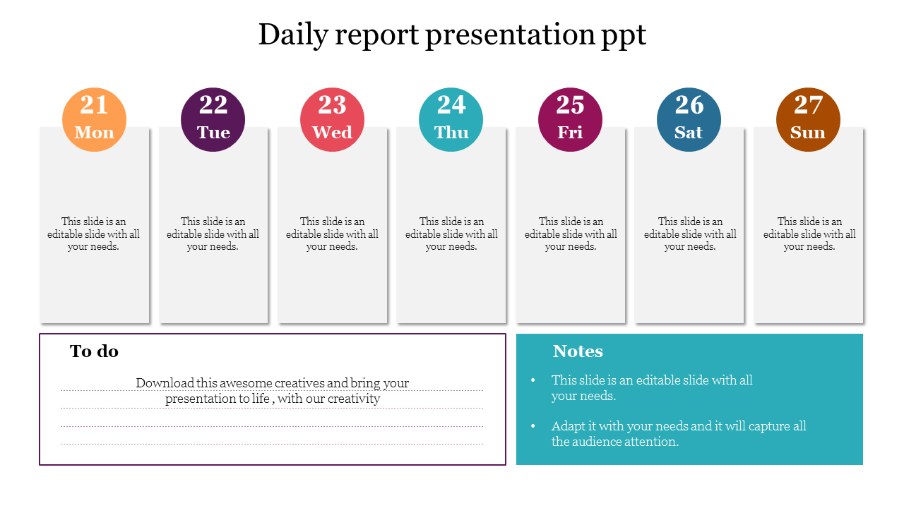 Daily report presentation ppt 